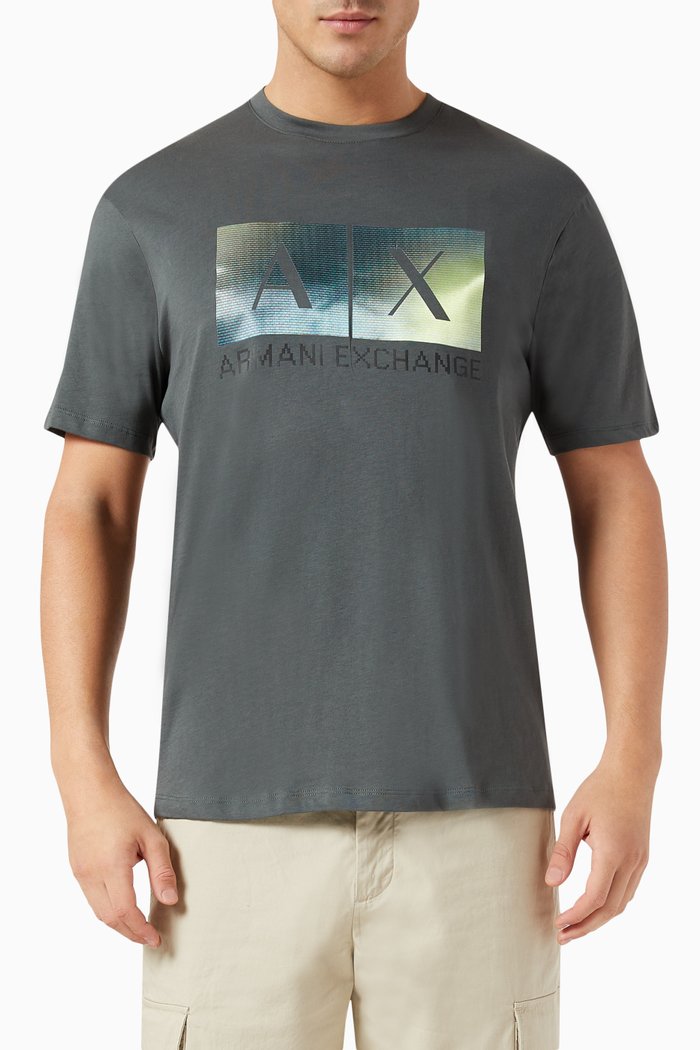

Meta Nature Logo T-shirt in Cotton, Grey