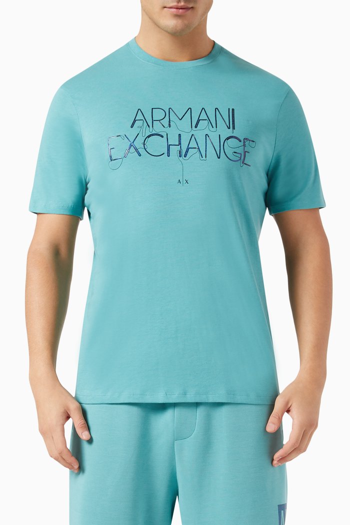 

Graphic Logo T-shirt in Cotton-jersey, Blue