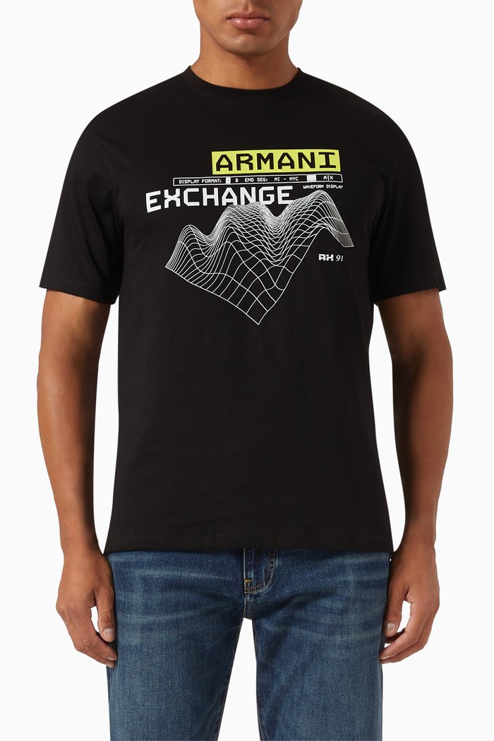 

Graphic Logo T-shirt in Cotton-jersey, Black