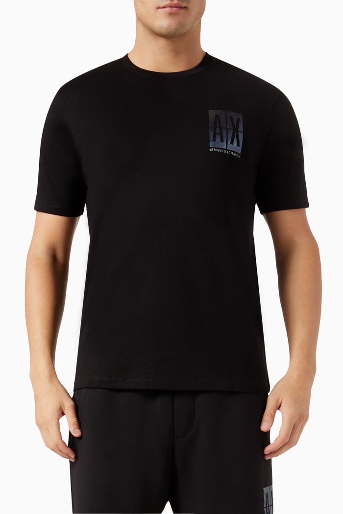

Logo-embroidered T-shirt in Cotton, Black