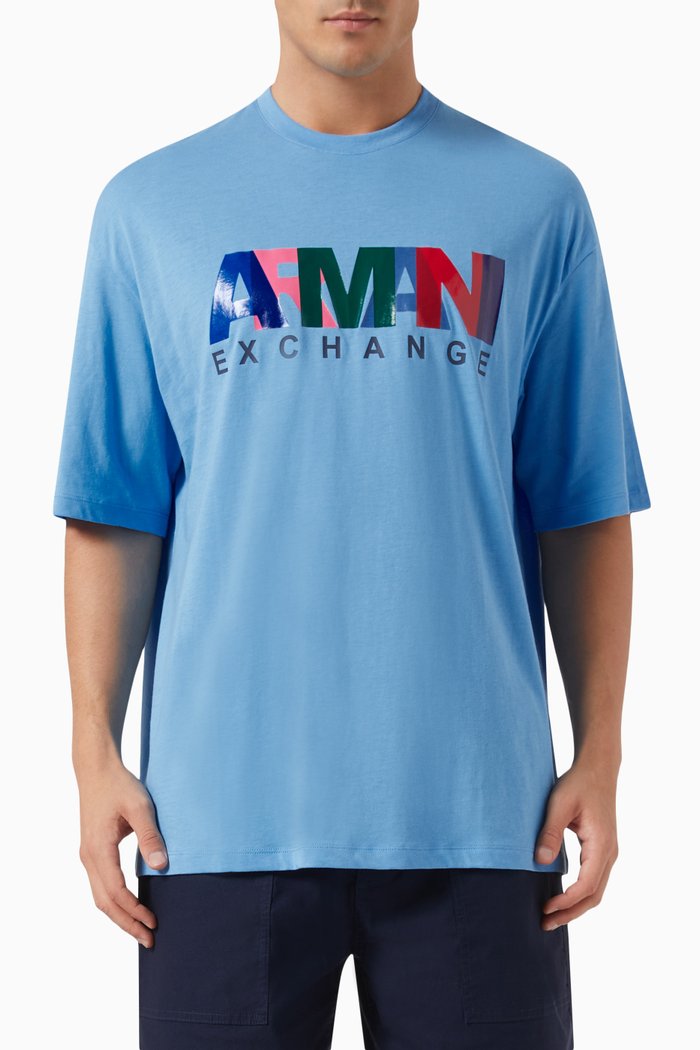 

Logo T-shirt in Cotton-jersey, Blue