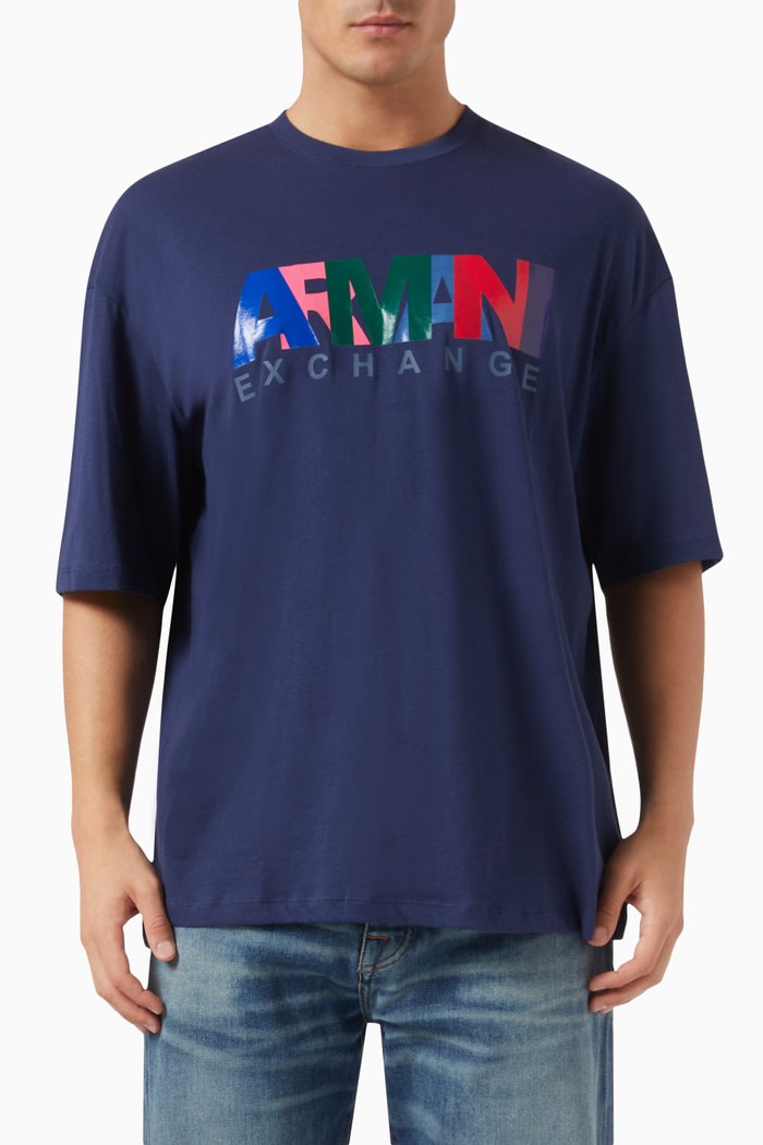 

Logo T-shirt in Cotton-jersey, Blue