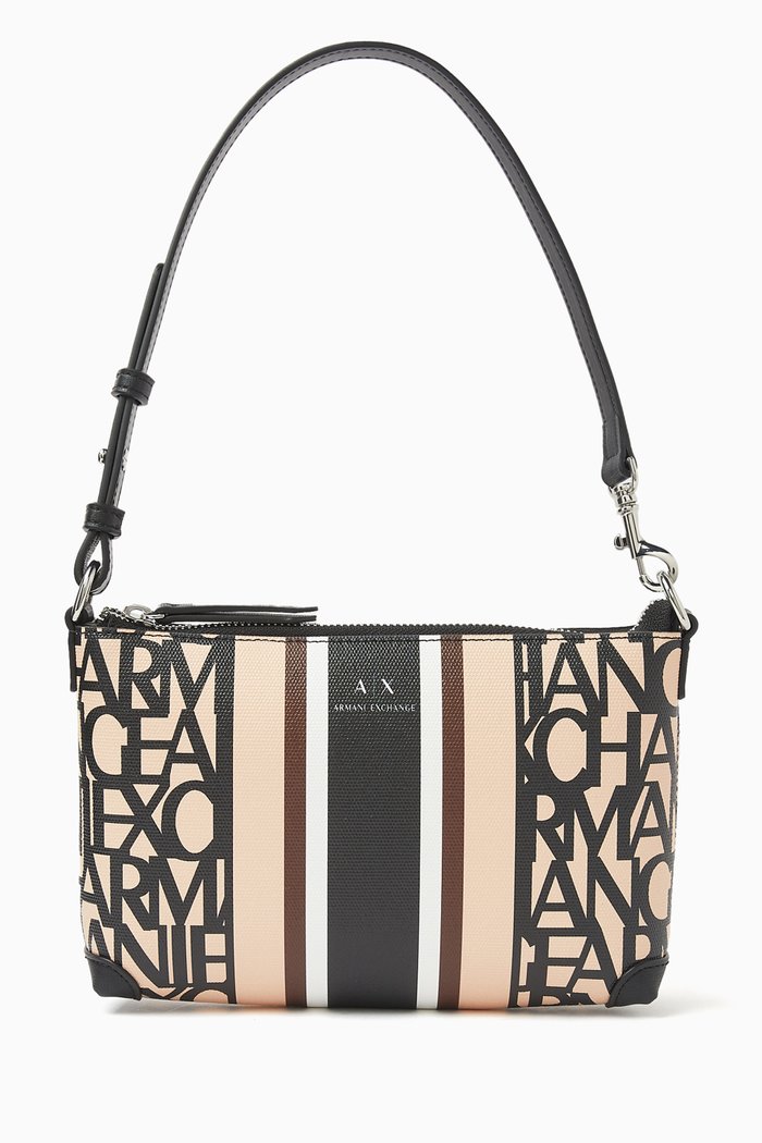 

Susy AX Logo Shoulder Bag in Faux Leather, Pink