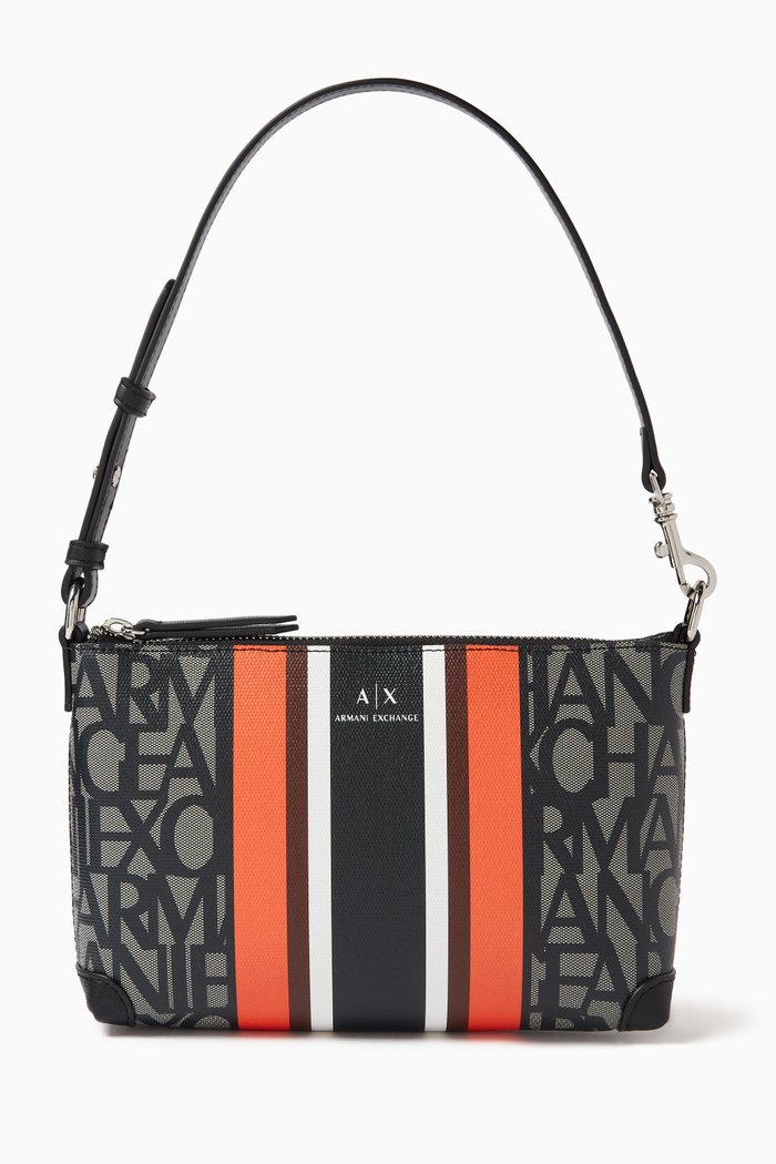 Susy AX Logo Shoulder Bag in Faux Leather, Multicolour