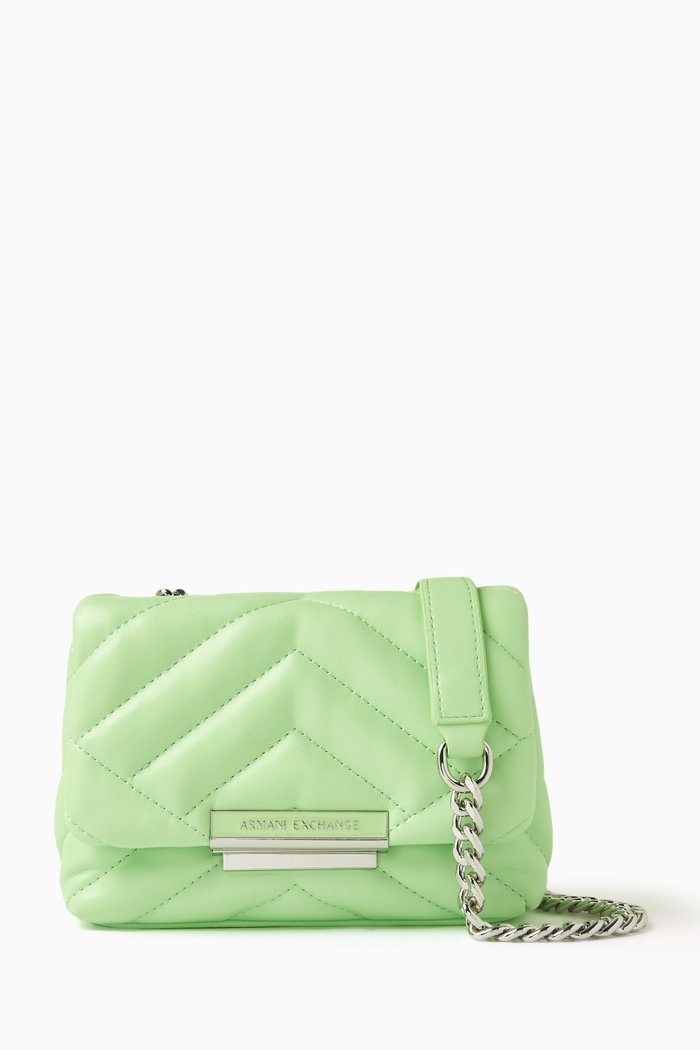 

Mini Victoria Crossbody Bag in Faux Leather, Green