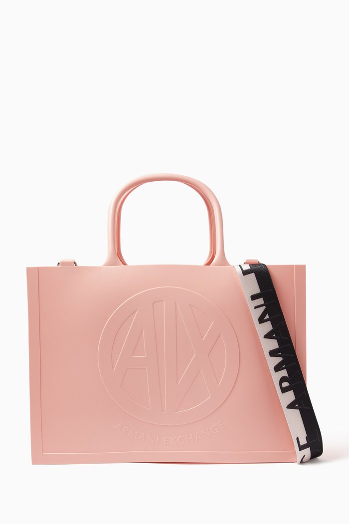 

Logo Milky Tote Bag in PVC, Pink