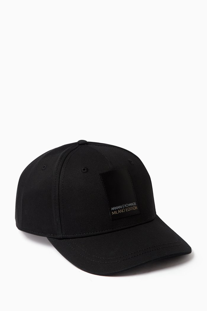 

Sun Visor Baseball Cap in Cotton, Black