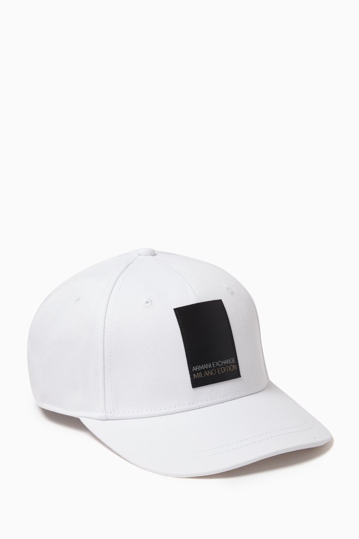 

Sun Visor Baseball Cap in Cotton, White