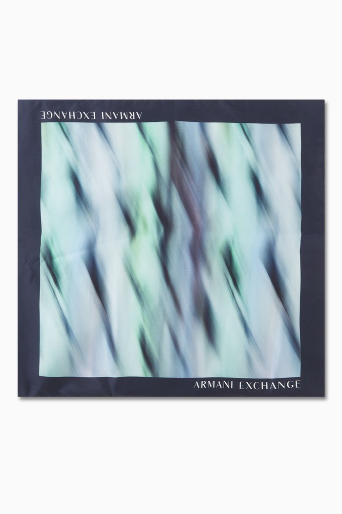 

Logo-print Foulard in Silk, Green