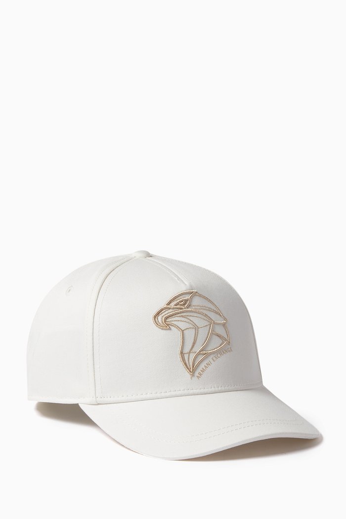 

AX Baseball Cap in Cotton, White