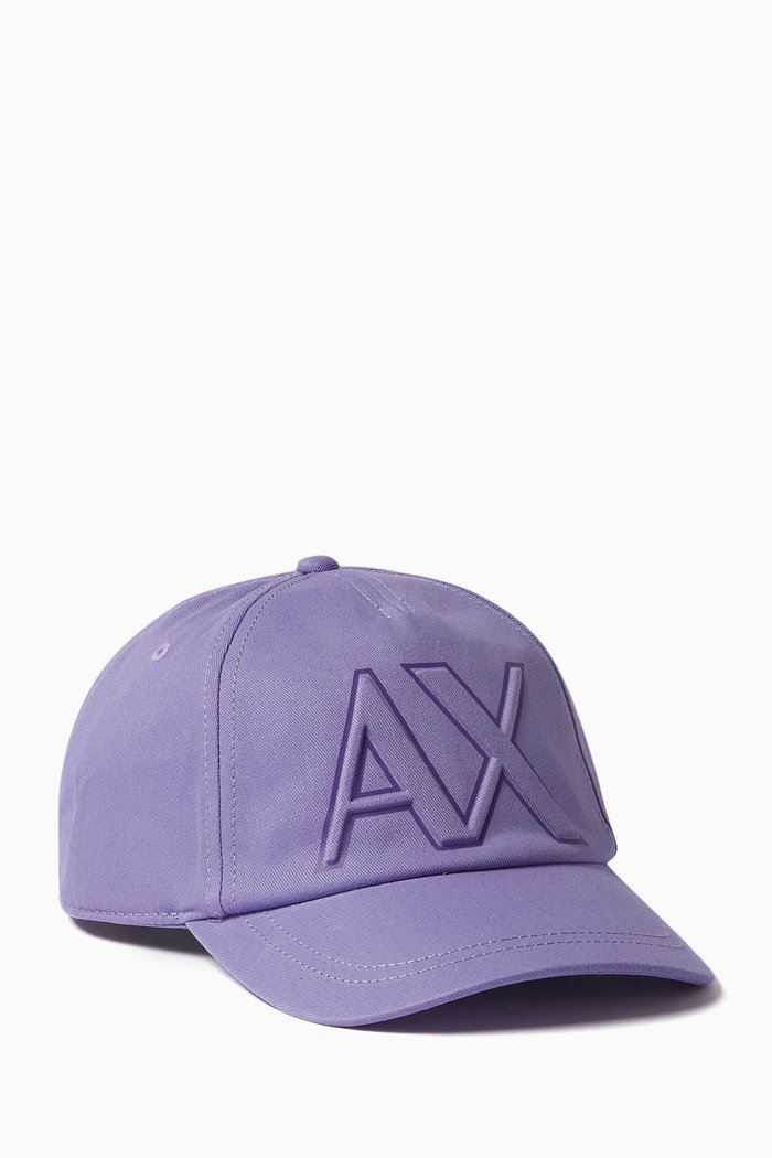 

AX Baseball Hat in Cotton, Purple
