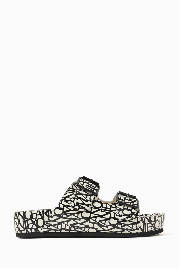 

All-over AX Logo Sandals, White