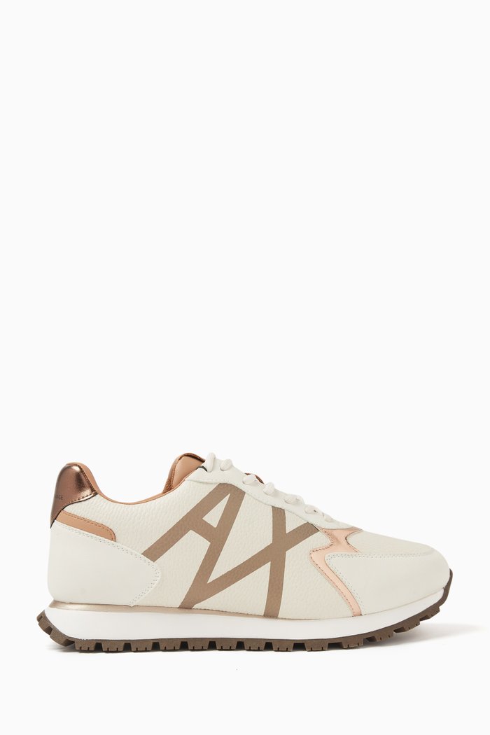 

Logo Sneakers in Faux-leather, White