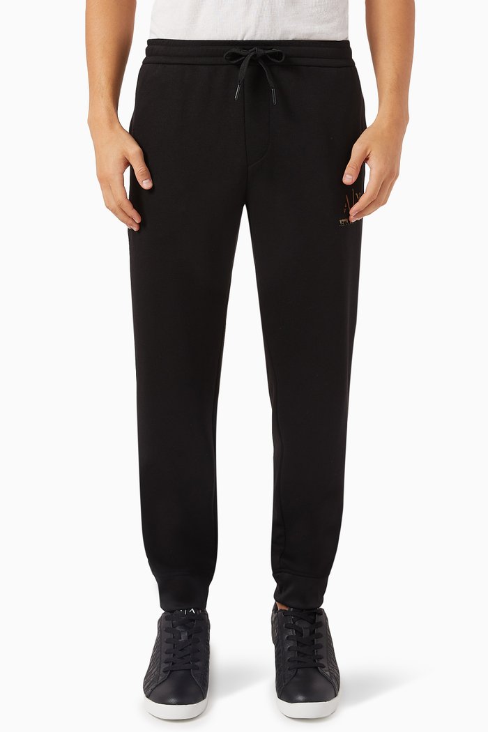 

AX Logo Sweatpants in Viscose-blend, Black