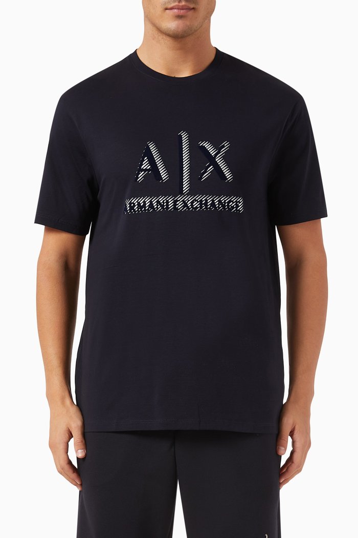 

AX Logo T-shirt in Cotton-jersey, Blue