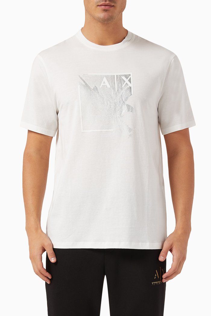 

AX Logo T-shirt in Cotton-jersey, White