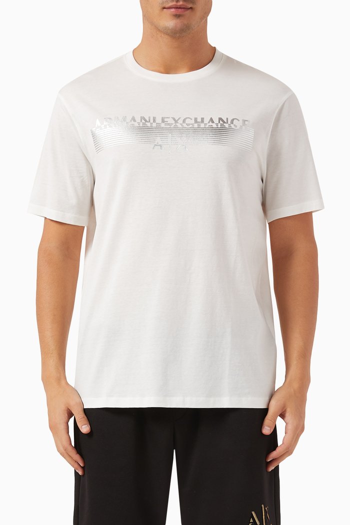 AX Logo T-shirt in Cotton-jersey, White
