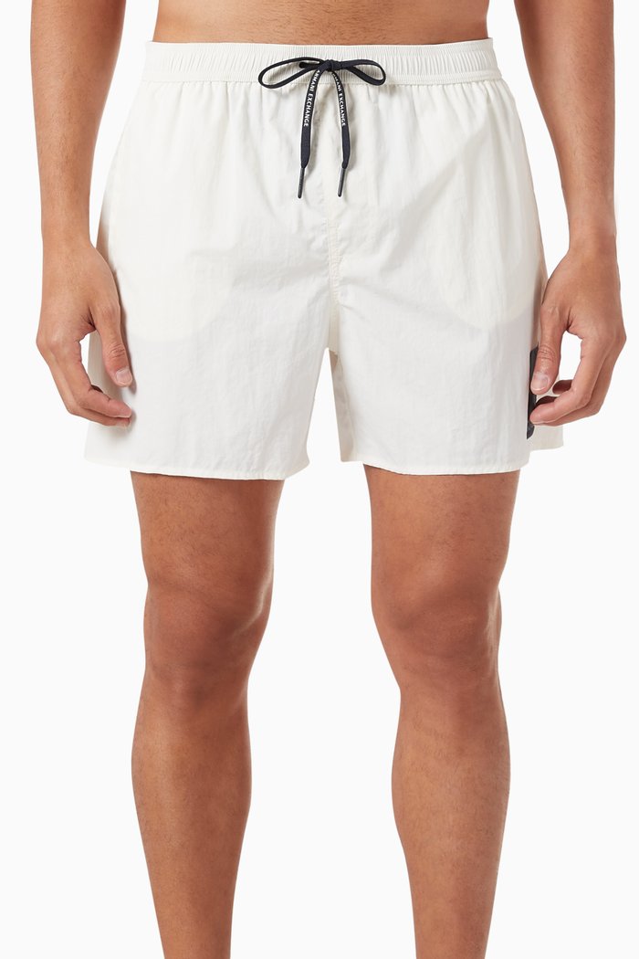 

Logo Swim Shorts in Shell, White