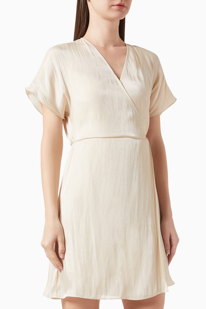 V-neck Mini Dress, Neutral