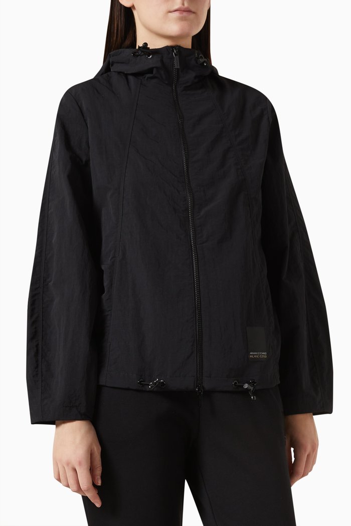 

Milano Edition Zip Hoodie in Nylon, Black