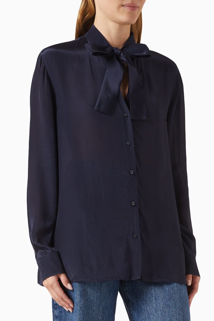 

Route 66 Shirt in Viscose, Purple