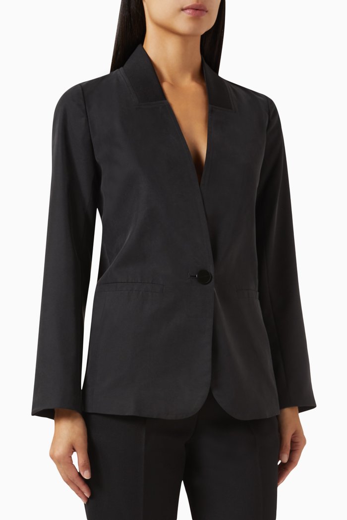 

x Mixmag Giacca Blazer in Modal-blend, Black