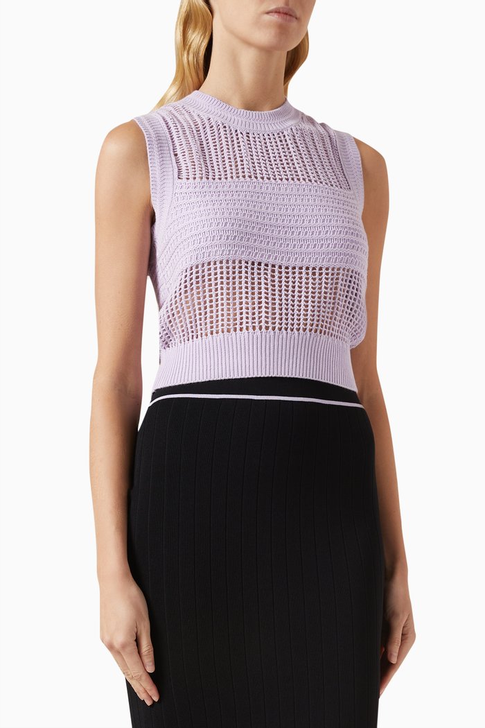 AX Sweater in Cotton-knit, Purple