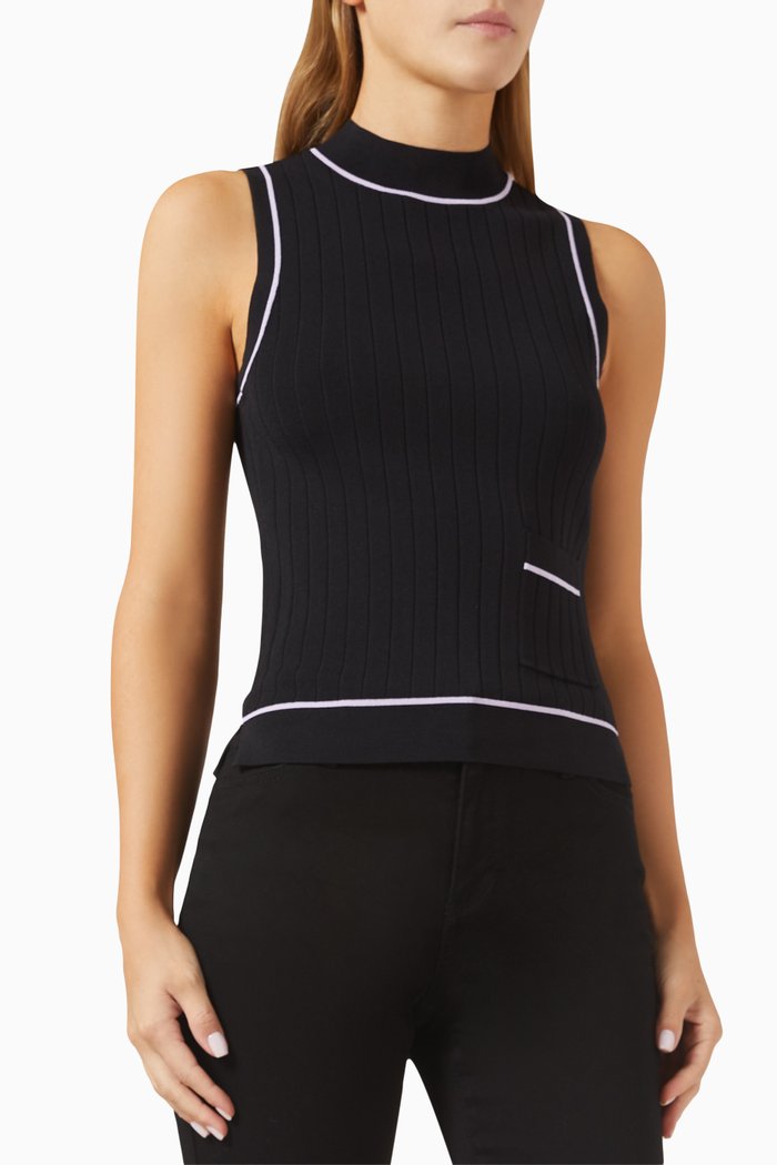 

Sleeveless Top in Viscose-blend, Black