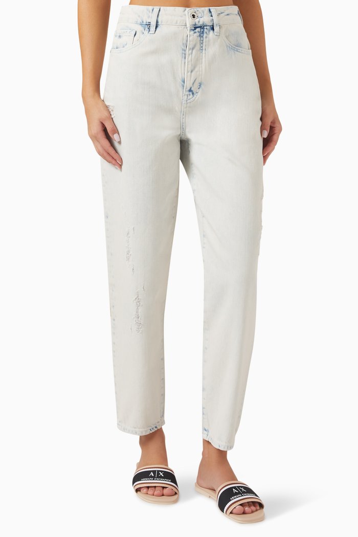 

J51 Carrot Fit Jeans in Cotton-denim, Blue