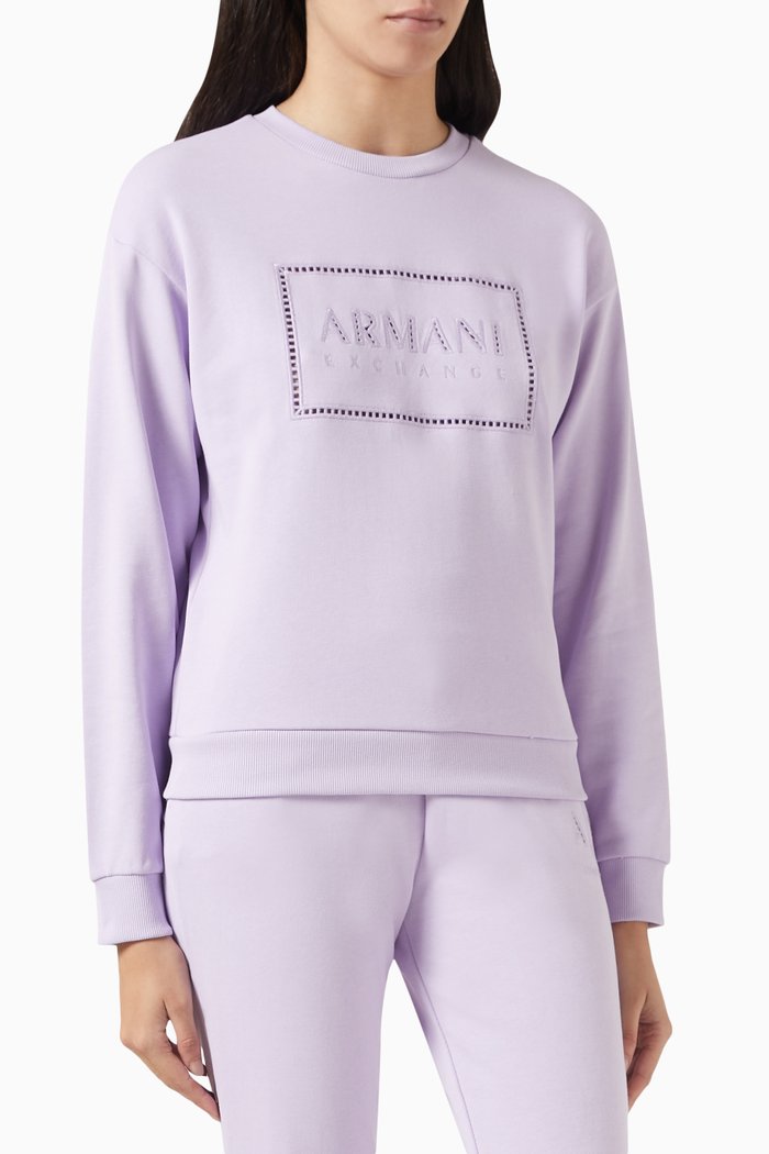 

AX Logo Sweatshirt, Purple