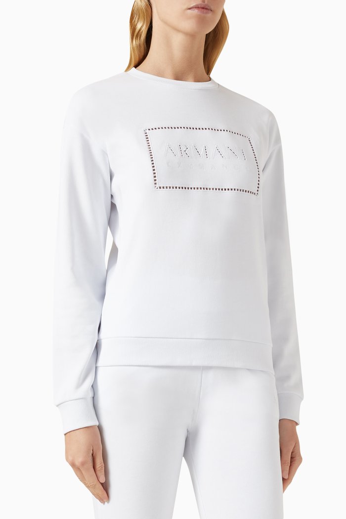 

AX Logo Sweatshirt, White