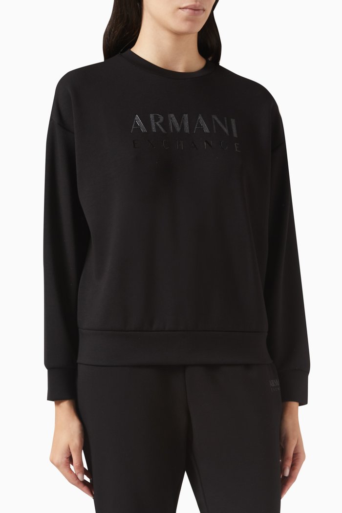 

Logo Sweatshirt in Viscose-blend, Black