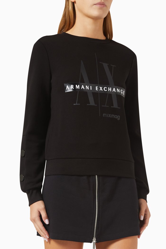 

Logo Sweatshirt in Cotton-blend, Black