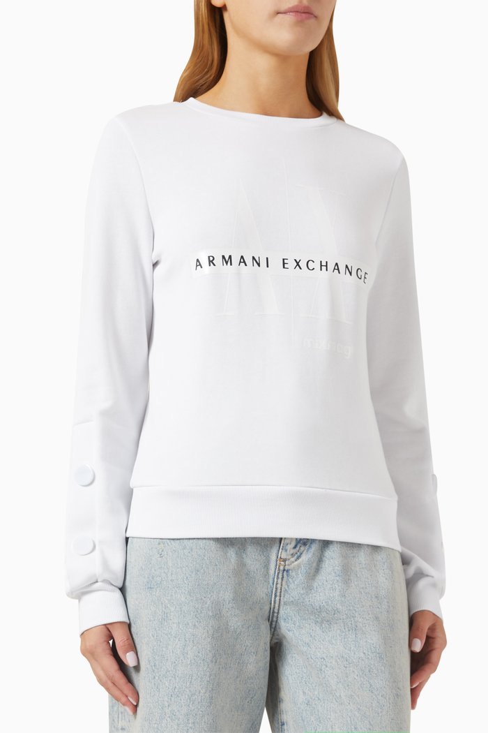 

Logo Sweatshirt in Cotton-blend, White