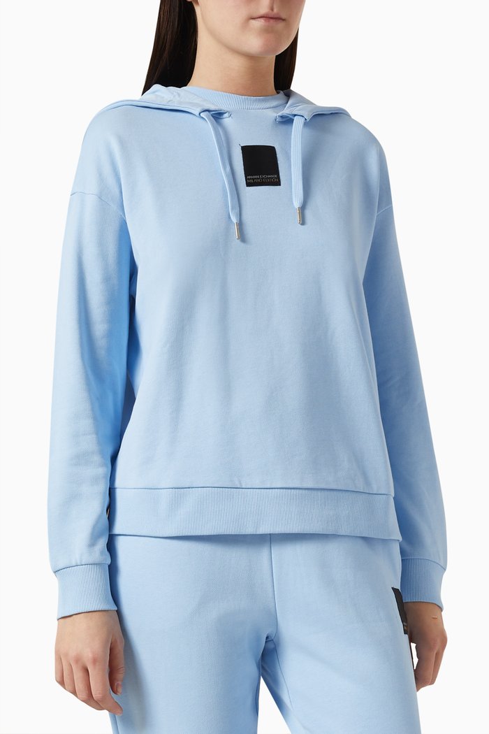 Milano Edition Hoodie in Cotton, Blue