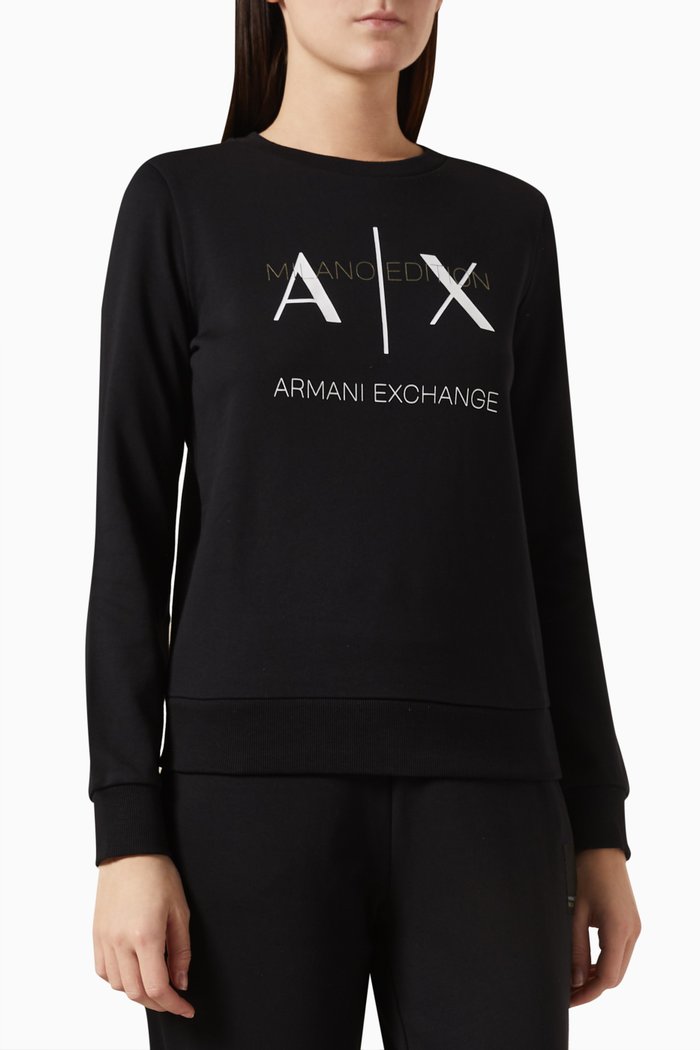 Milano Edition Sweatshirt in Cotton, Black
