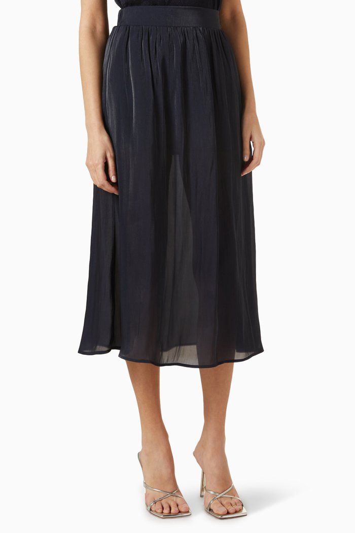

Route 66 Midi Skirt in Crepe, Purple