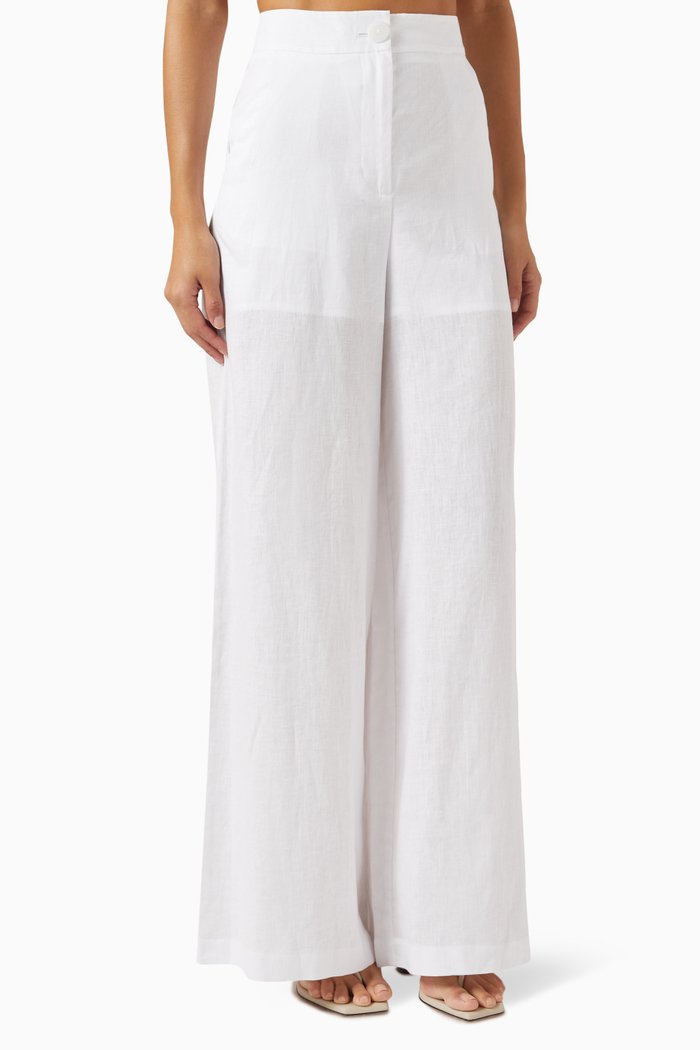 

Wide Leg Pants, White