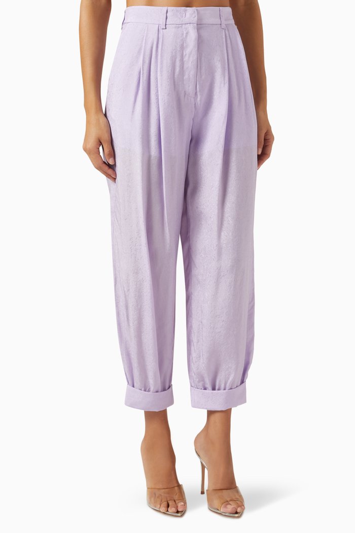 

Casual Pants in Viscose-rayon, Purple