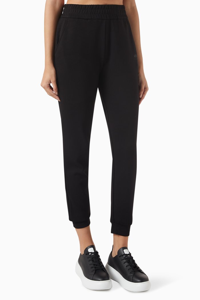 AX Logo Sweatpants in Viscose-blend, Black