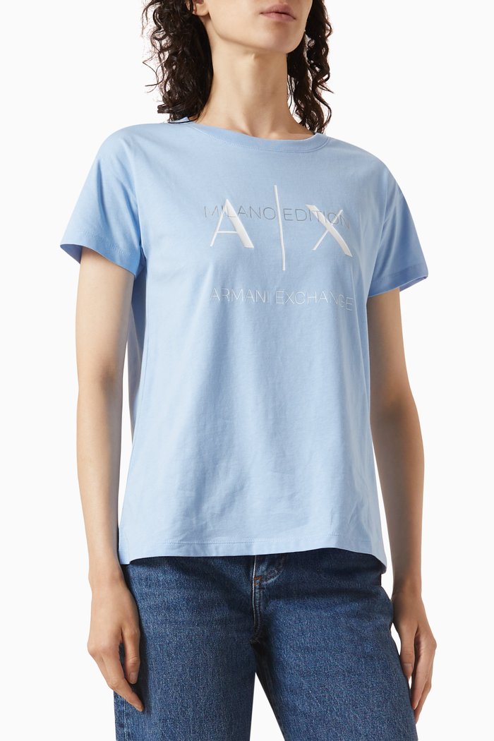

Milano Edition AX Logo T-shirt in Cotton, Blue