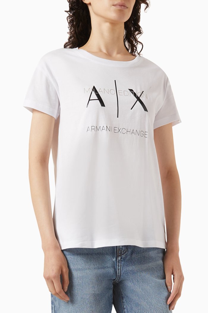 

Milano Edition AX Logo T-shirt in Cotton, White
