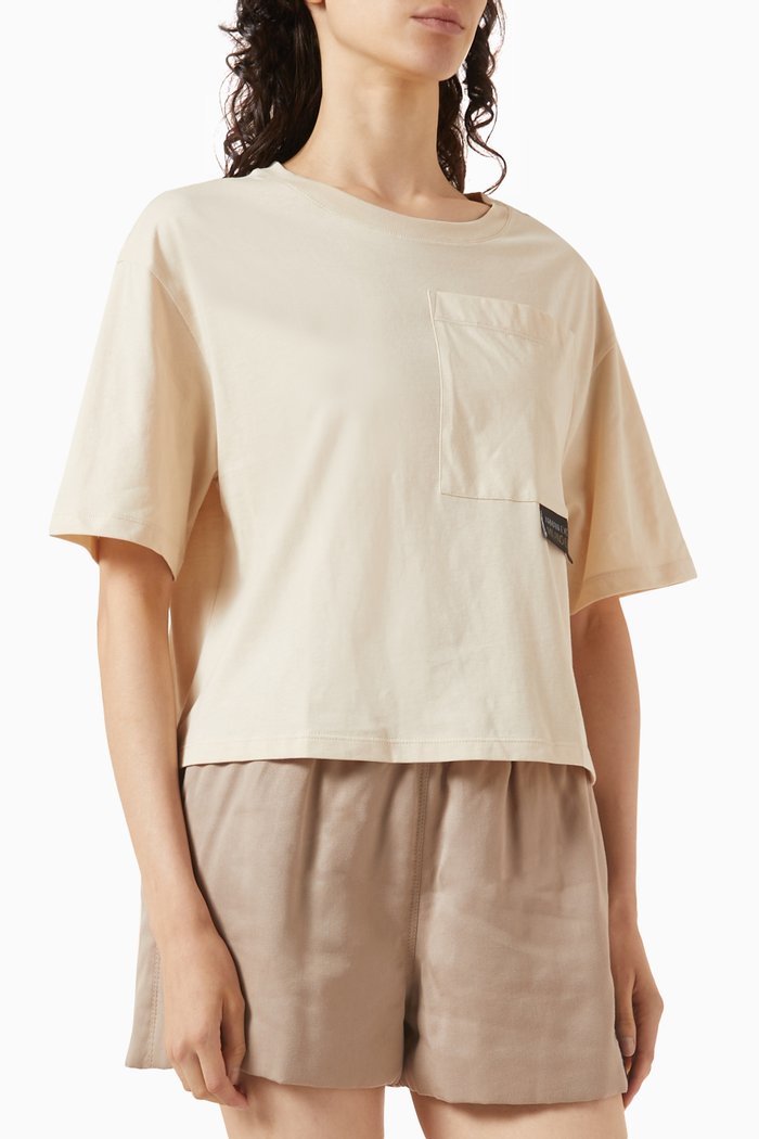 Milano Edition Cropped T-shirt in Cotton, Neutral