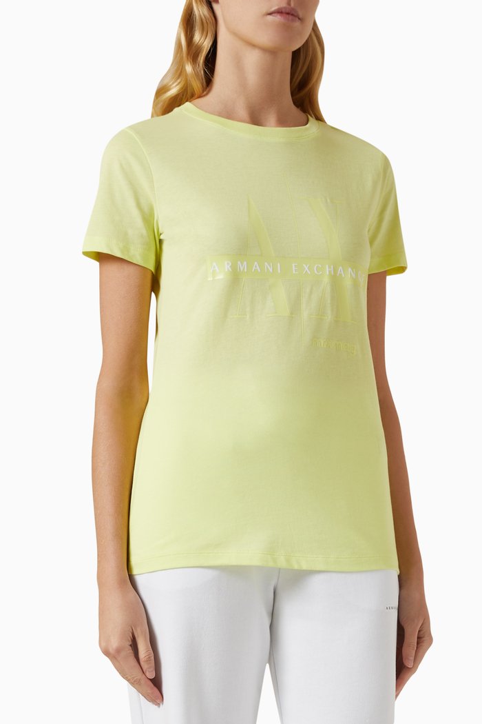

Mixmag AX Logo T-shirt in Cotton-jersey, Yellow