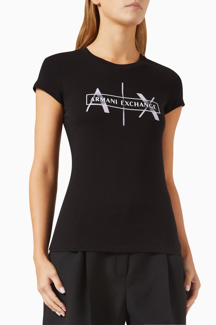 Logo T-shirt in Organic-cotton, Black