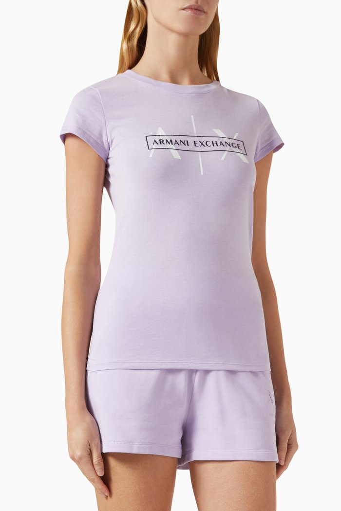 

Logo T-shirt in Organic-cotton, Purple