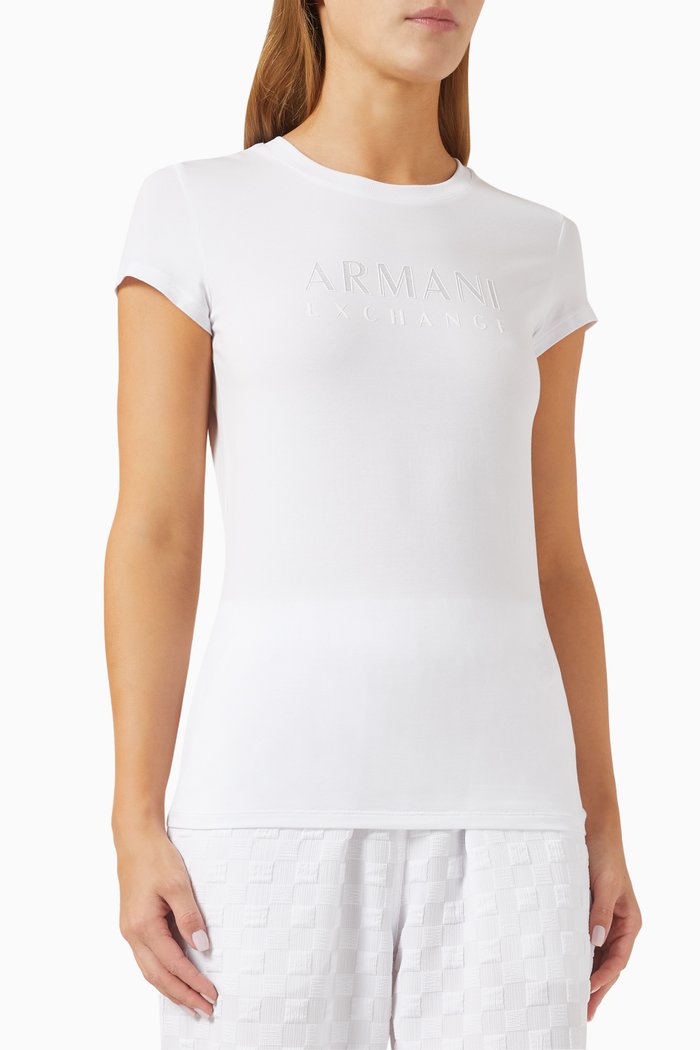 Logo T-shirt in Cotton-jersey, White