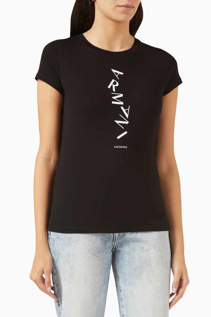 

Graphic Logo T-shirt in Cotton, Black