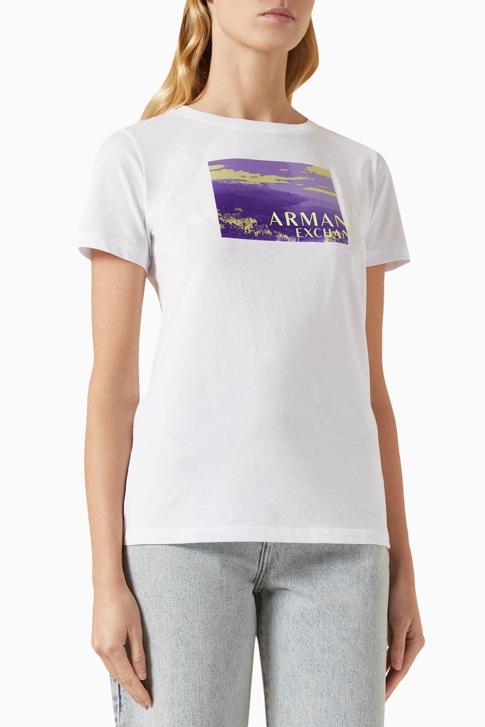 

AX Logo T-shirt in Cotton, White