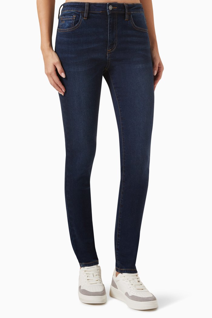 

J01 Super Skinny-fit Jeans in Denim, Blue